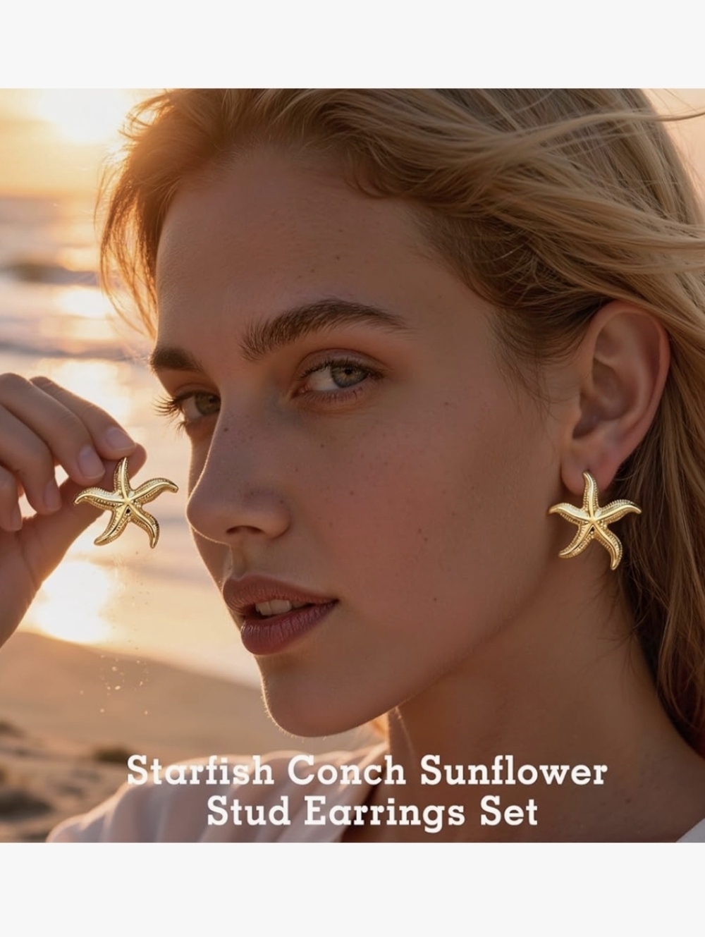 Shell, Starfish & Sun Earring Set - Picture 2 of 5